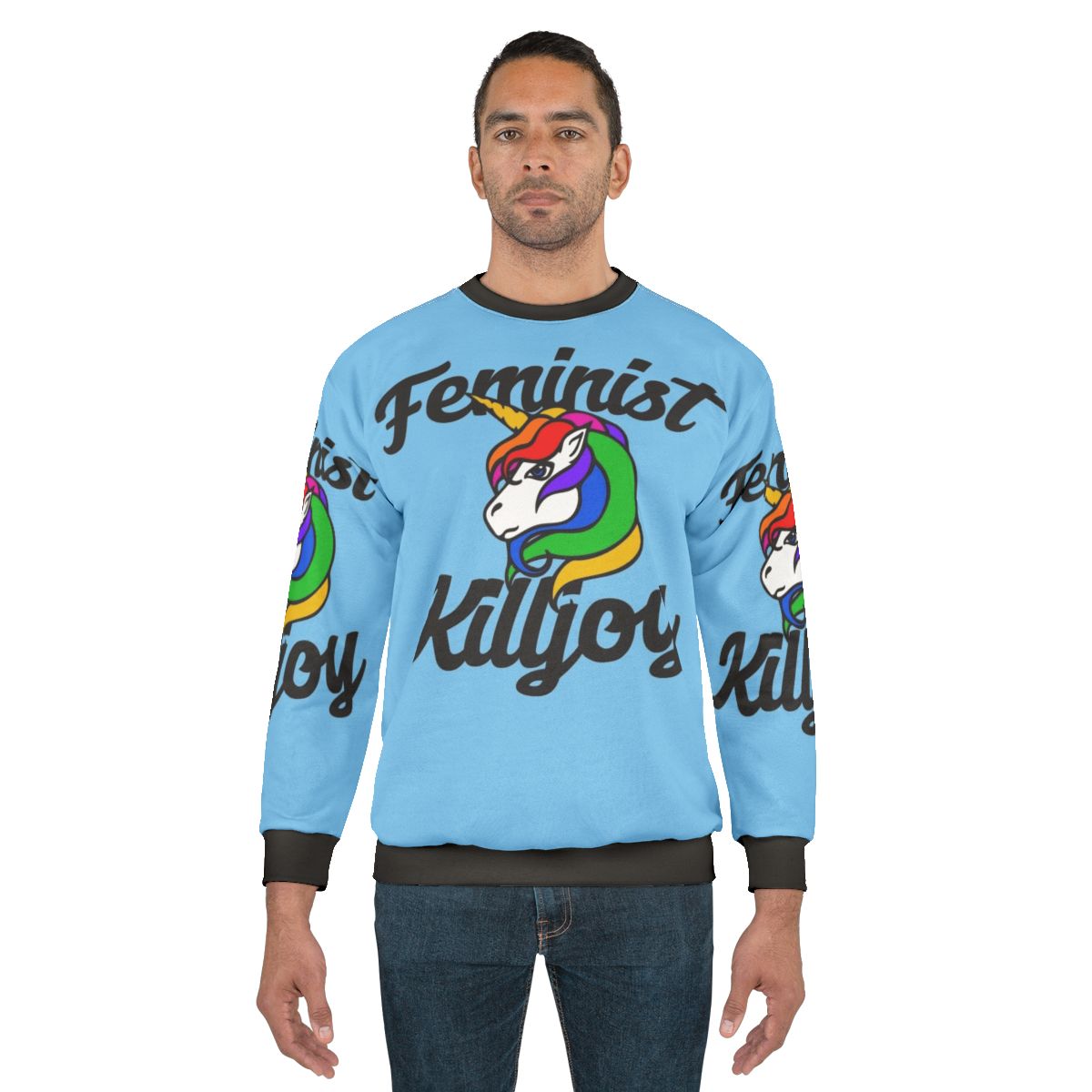 Feminist Killjoy Unicorn Art Graphic Sweatshirt