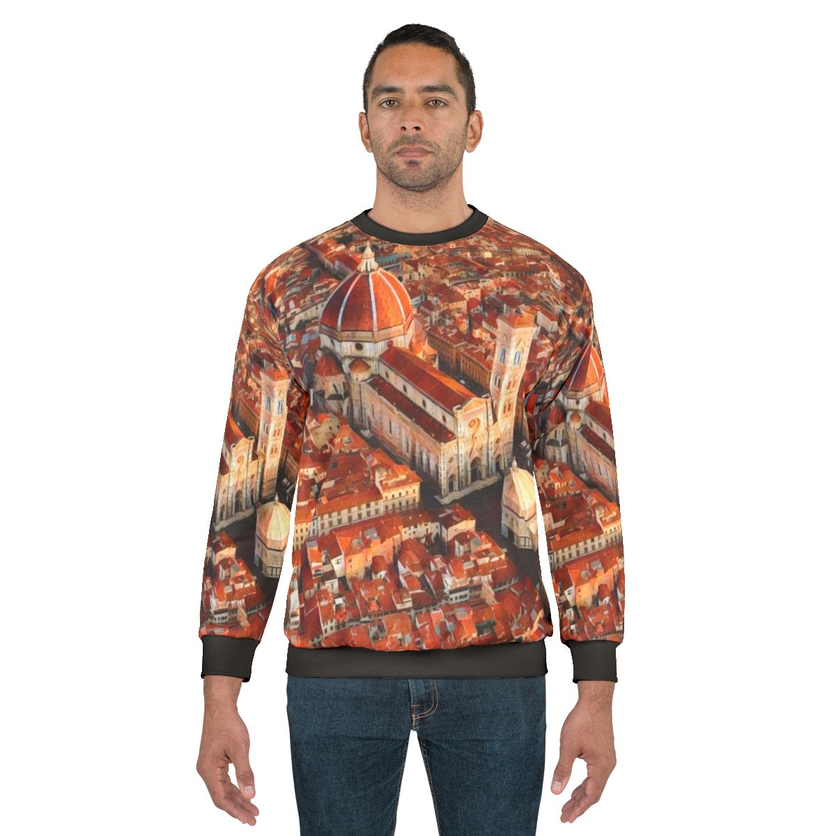 Florence View Sweatshirt featuring the iconic Florence Cathedral and cityscape