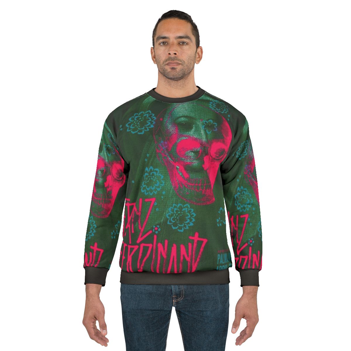 Fonda Theatre Sweatshirt with Vintage Indie Music Skull Design