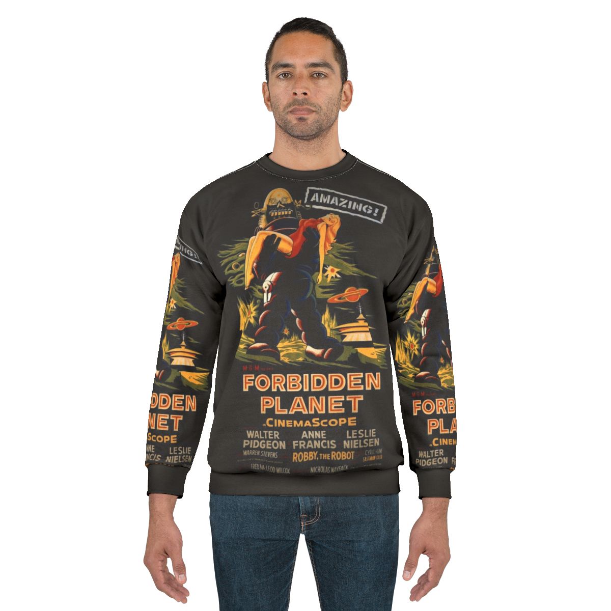 Forbidden Planet movie poster classic sci-fi sweatshirt