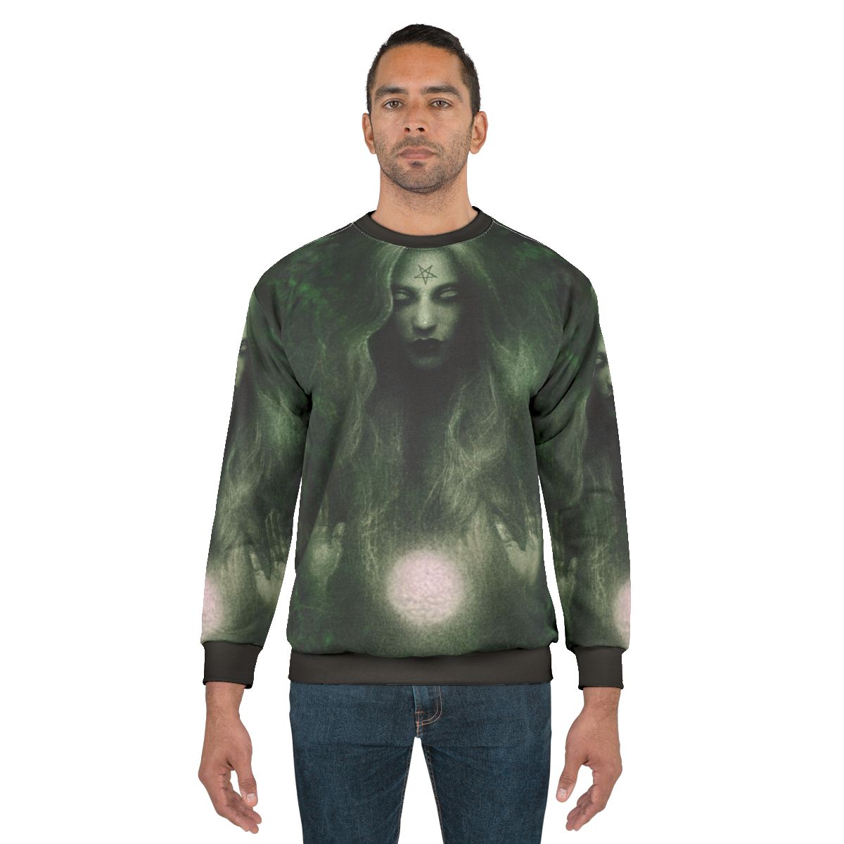 Forest Witch Sweatshirt with Enchanting Witchcraft and Nature Inspired Design