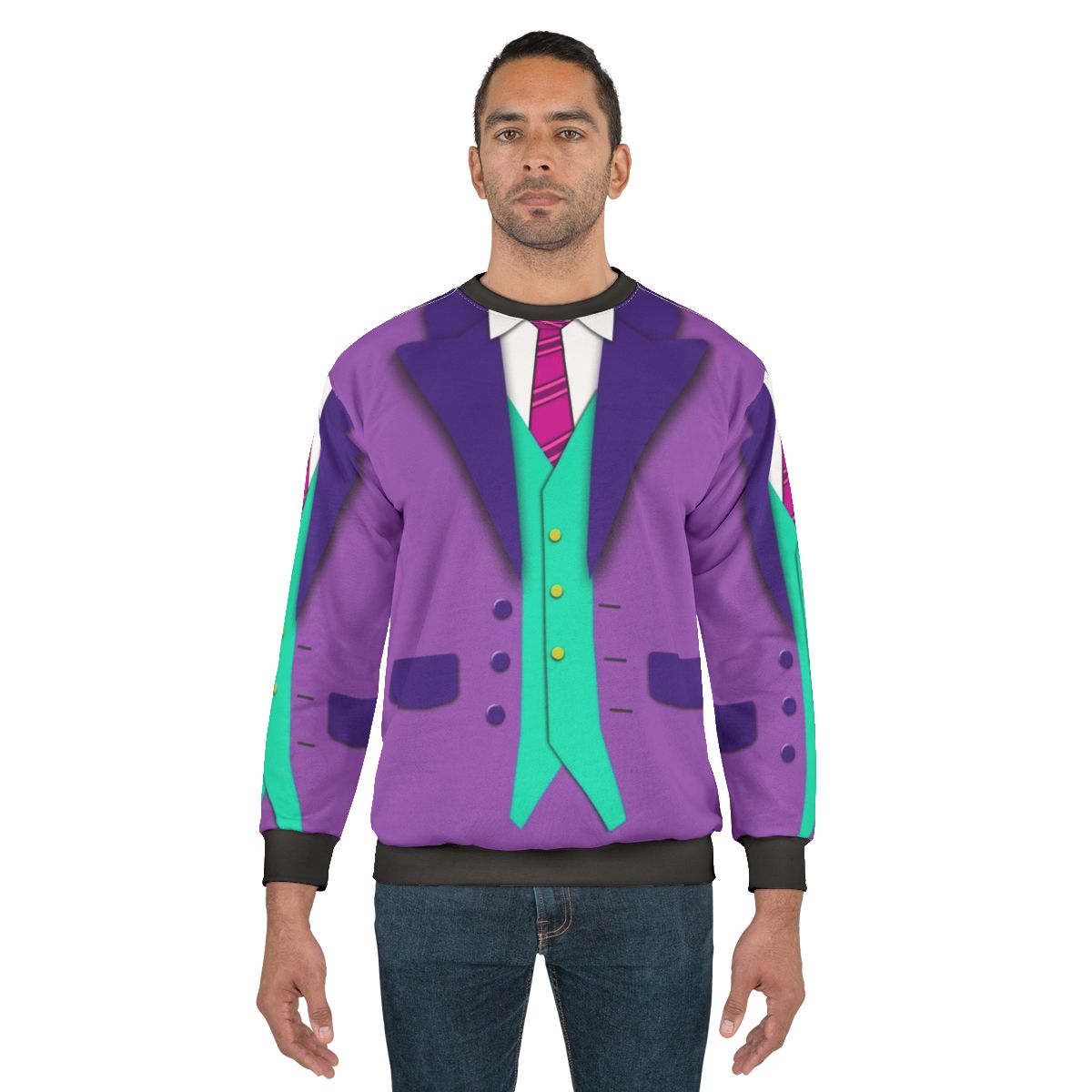 Groomsman Sweatshirt with Suit, Tie, and Vest