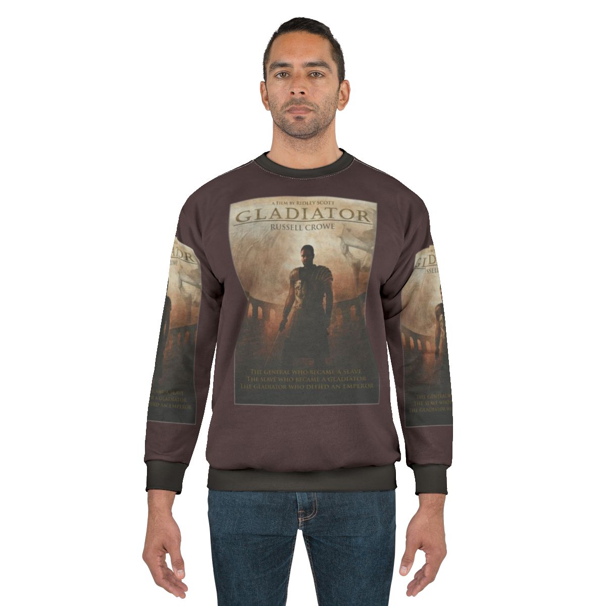 Gladiator Sweatshirt with Minimalist Roman Design