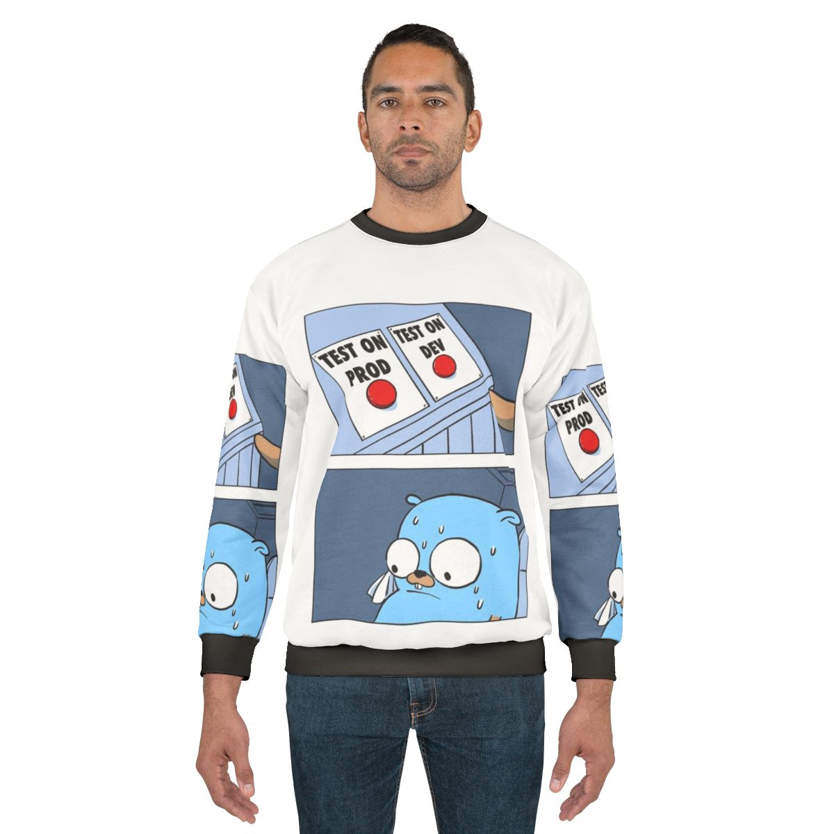 Golang Gopher Two Button Sweatshirt