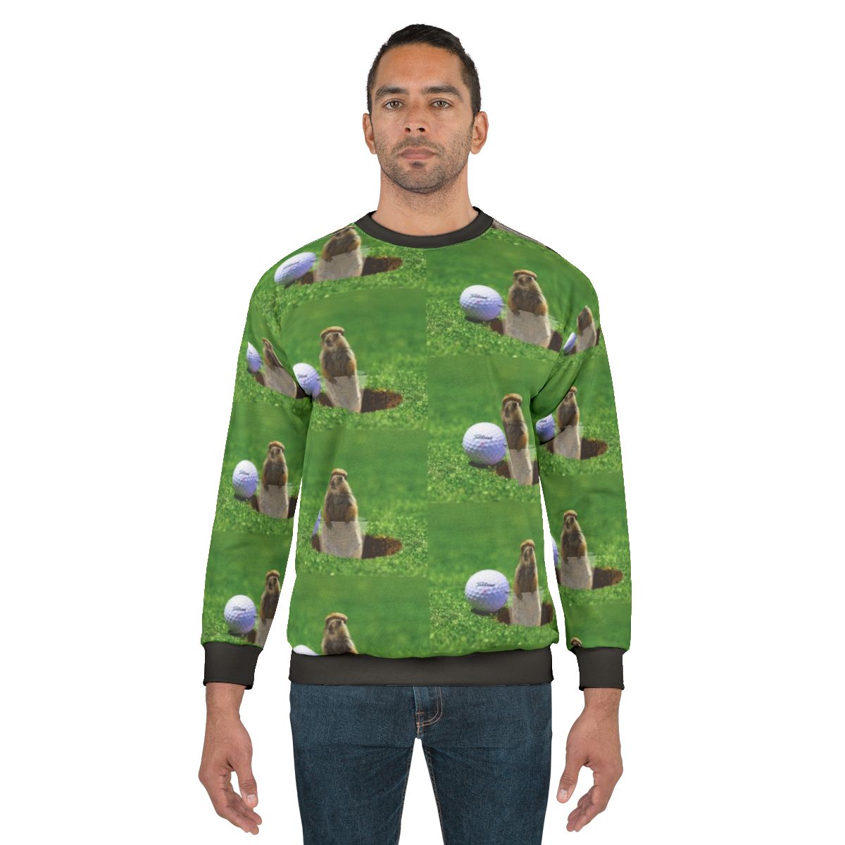 Gopher Golf Sweatshirt with Caddyshack Inspired Gopher Design