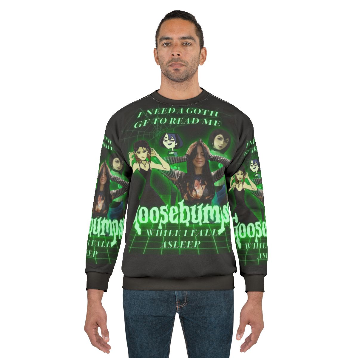 Goth GF Goosebumps themed gothic sweatshirt