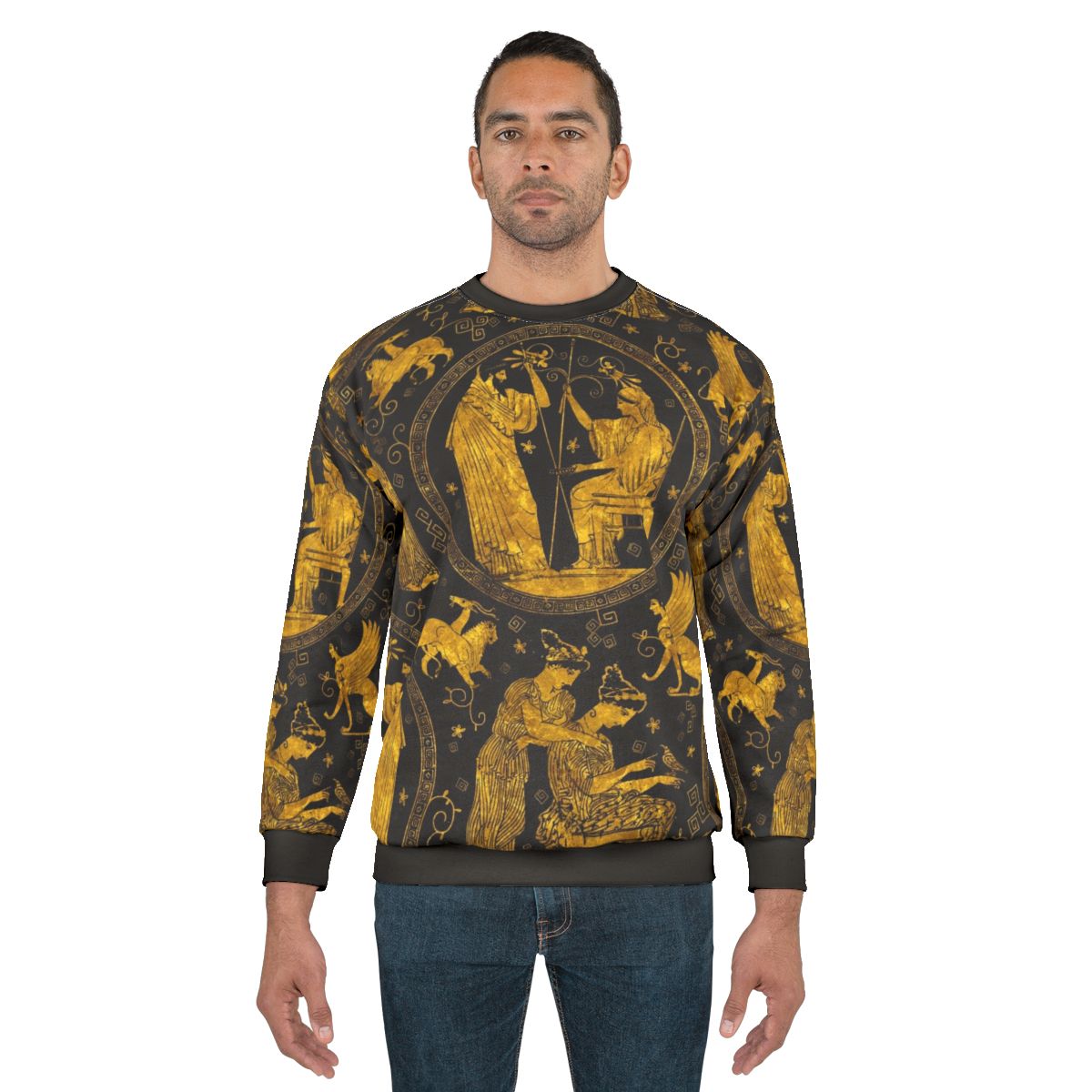 Greek art sweatshirt featuring ancient Greece inspired design