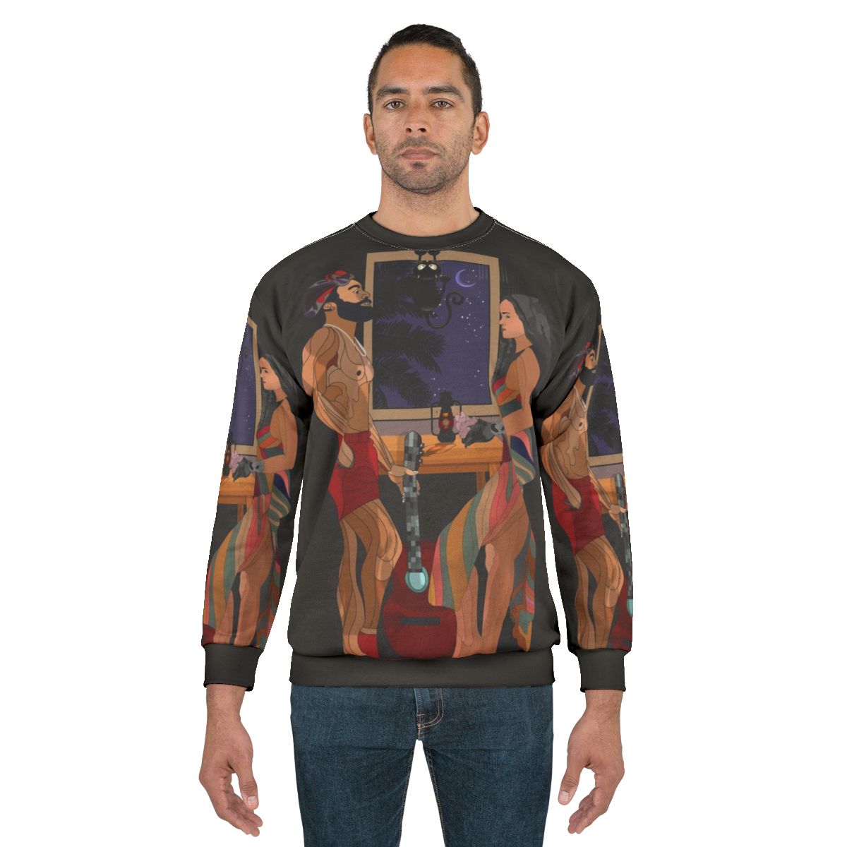 Guava Island Movie Inspired Sweatshirt with Cat Design