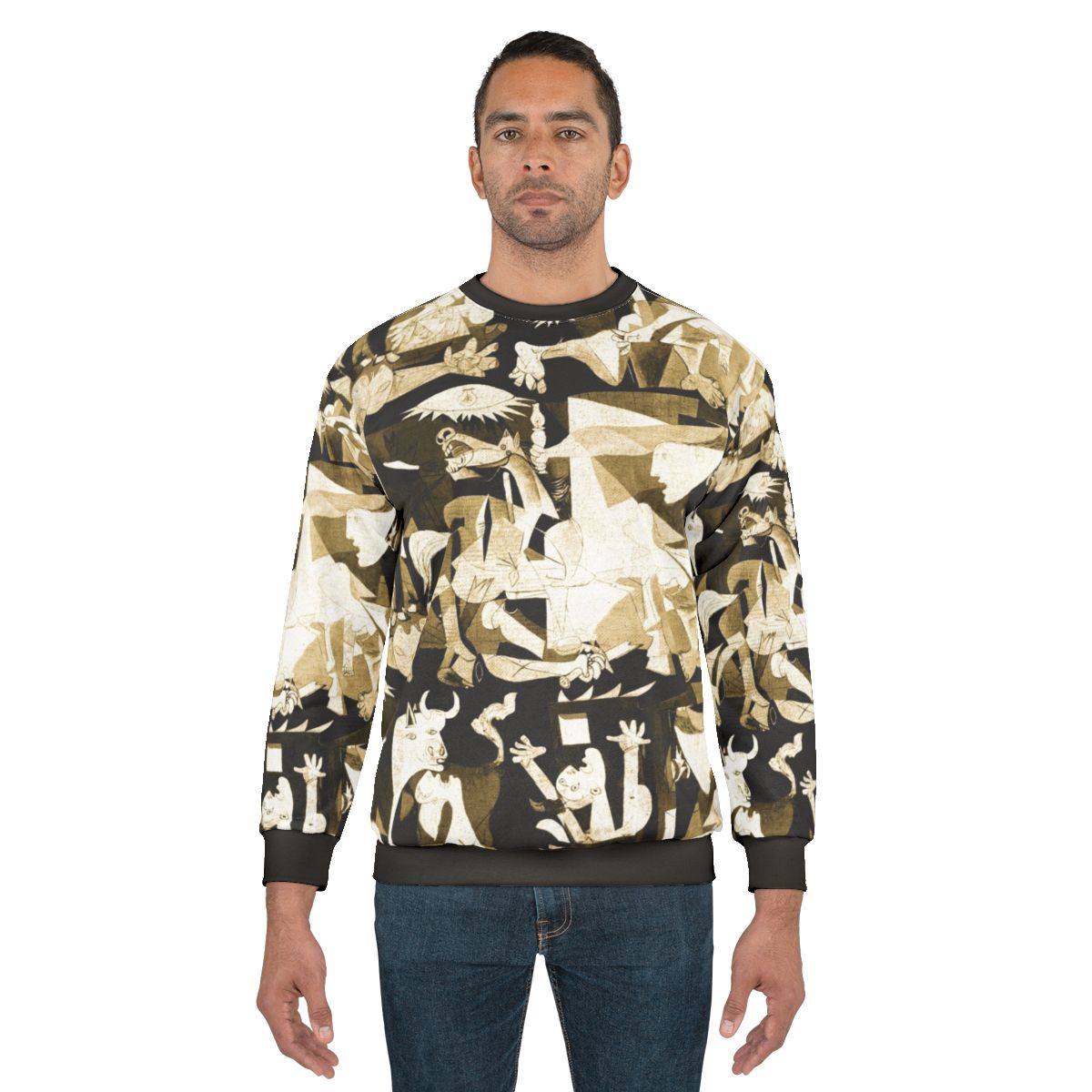 Guernica 2020 Sand Sweatshirt featuring Vintage Pablo Picasso Inspired Artwork
