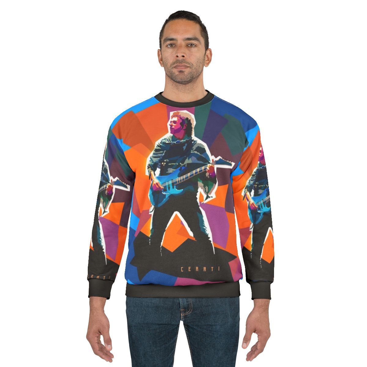 Gustavo Cerati low poly art sweatshirt