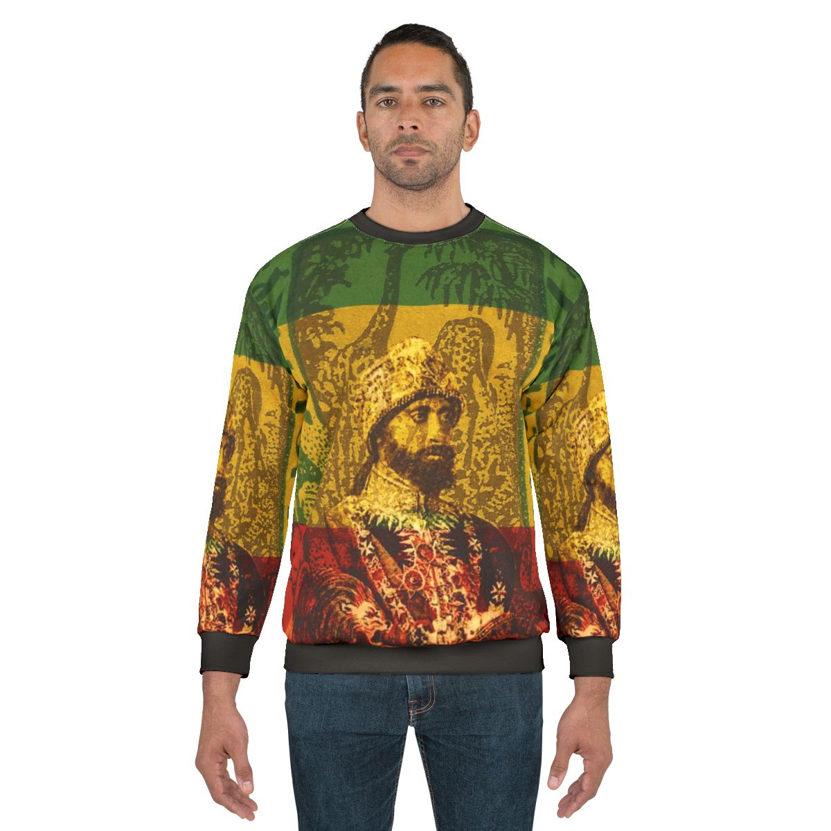 Haile Selassie Emperor Of Ethiopia Rasta Reggae Sweatshirt