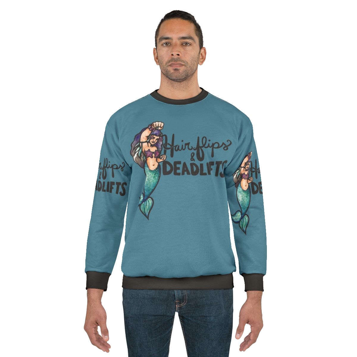 Hair Flips And Deadlifts Sweatshirt featuring a legendary animal design