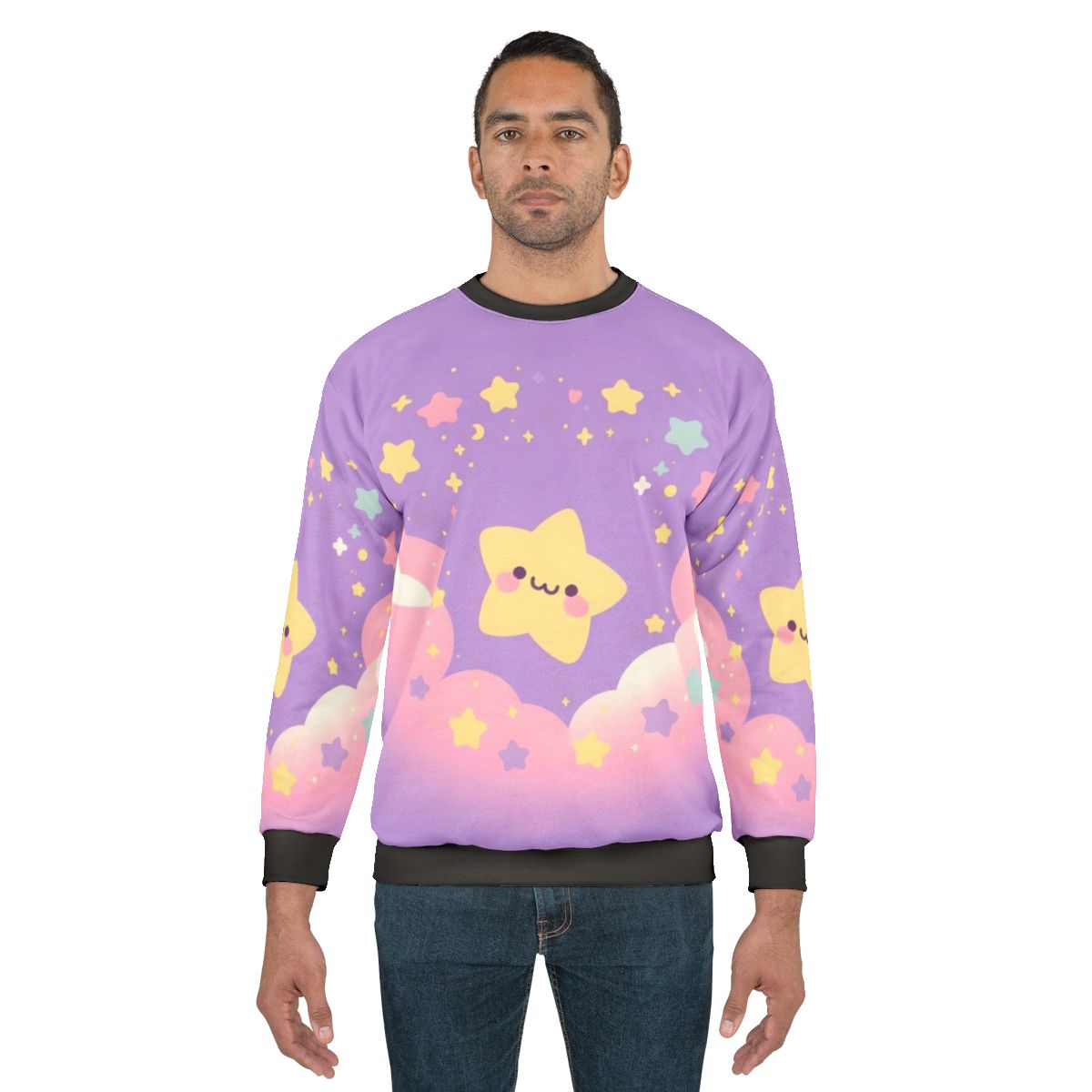 Happy star purple sky sweatshirt