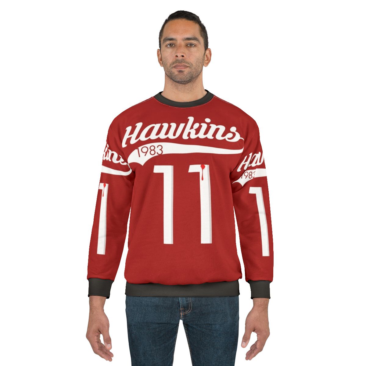 Hawkins High School 11 Sweatshirt featuring Eleven and Stranger Things 80s style
