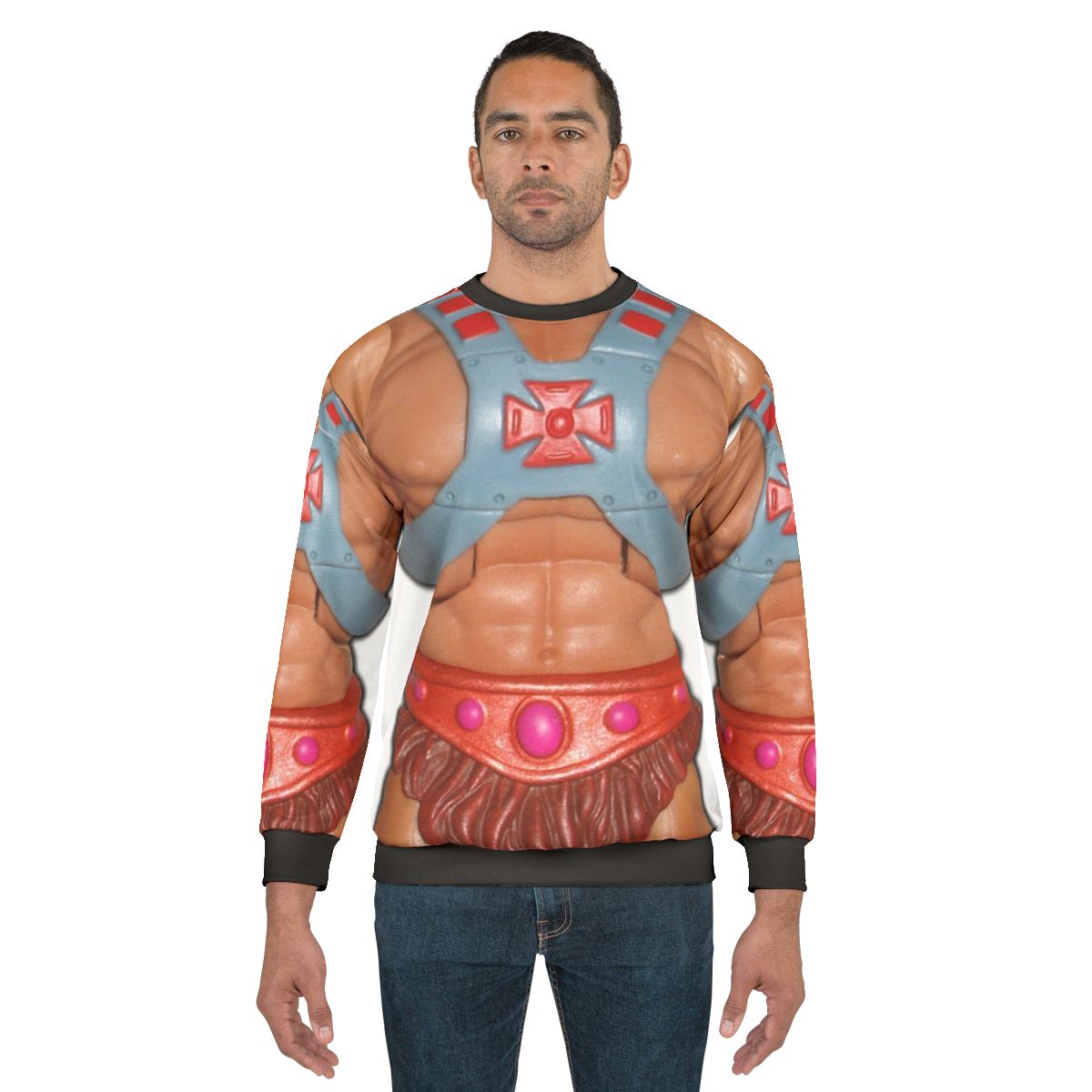 Retro He-Man Action Figure Graphic Sweatshirt