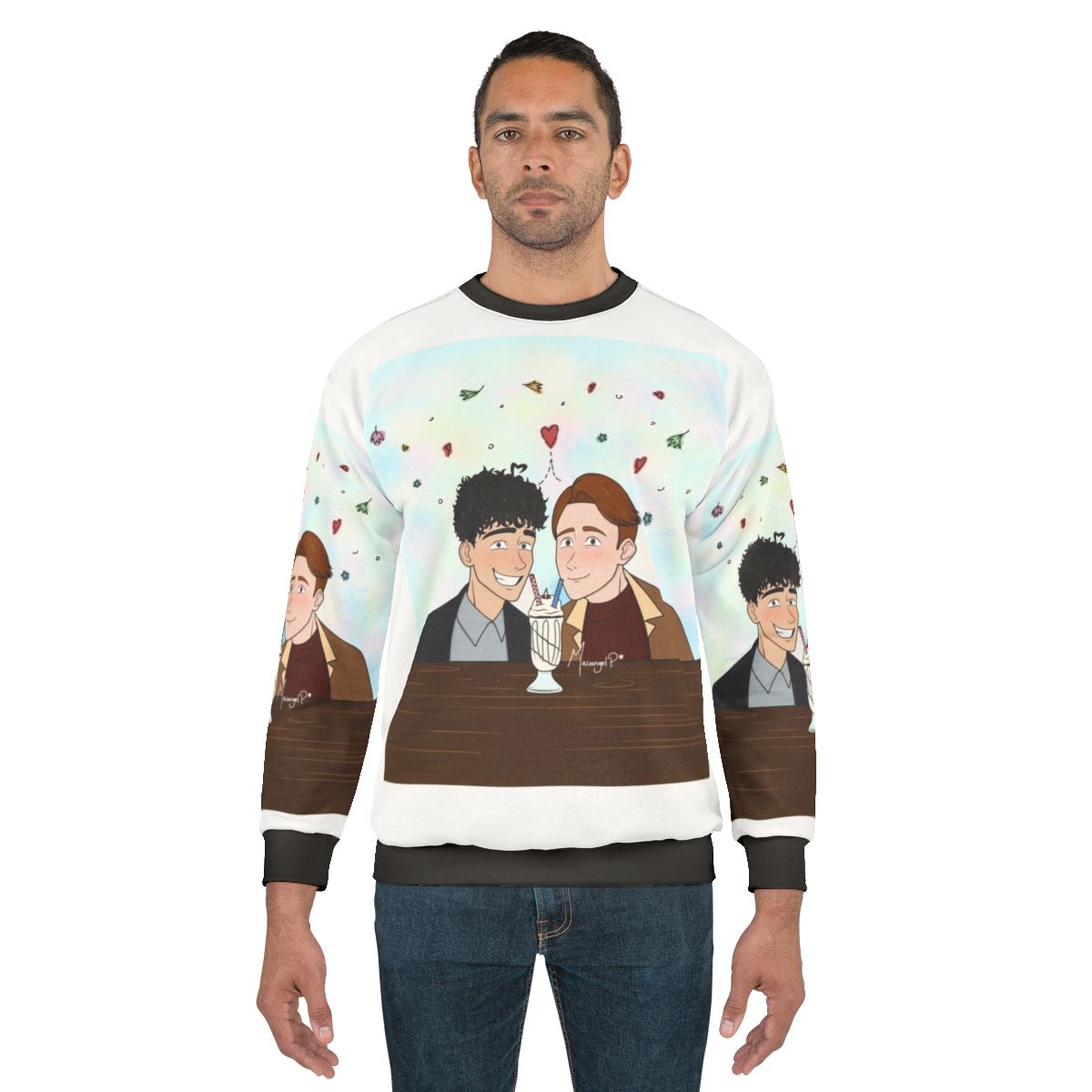 Heartstopper fanart digital art sweatshirt