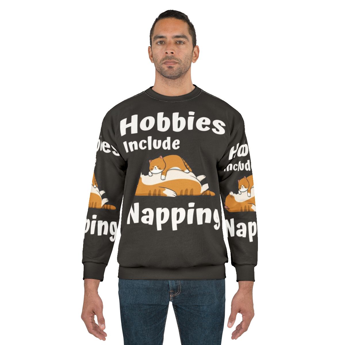 Hobbies Include Napping Graphic Sweatshirt