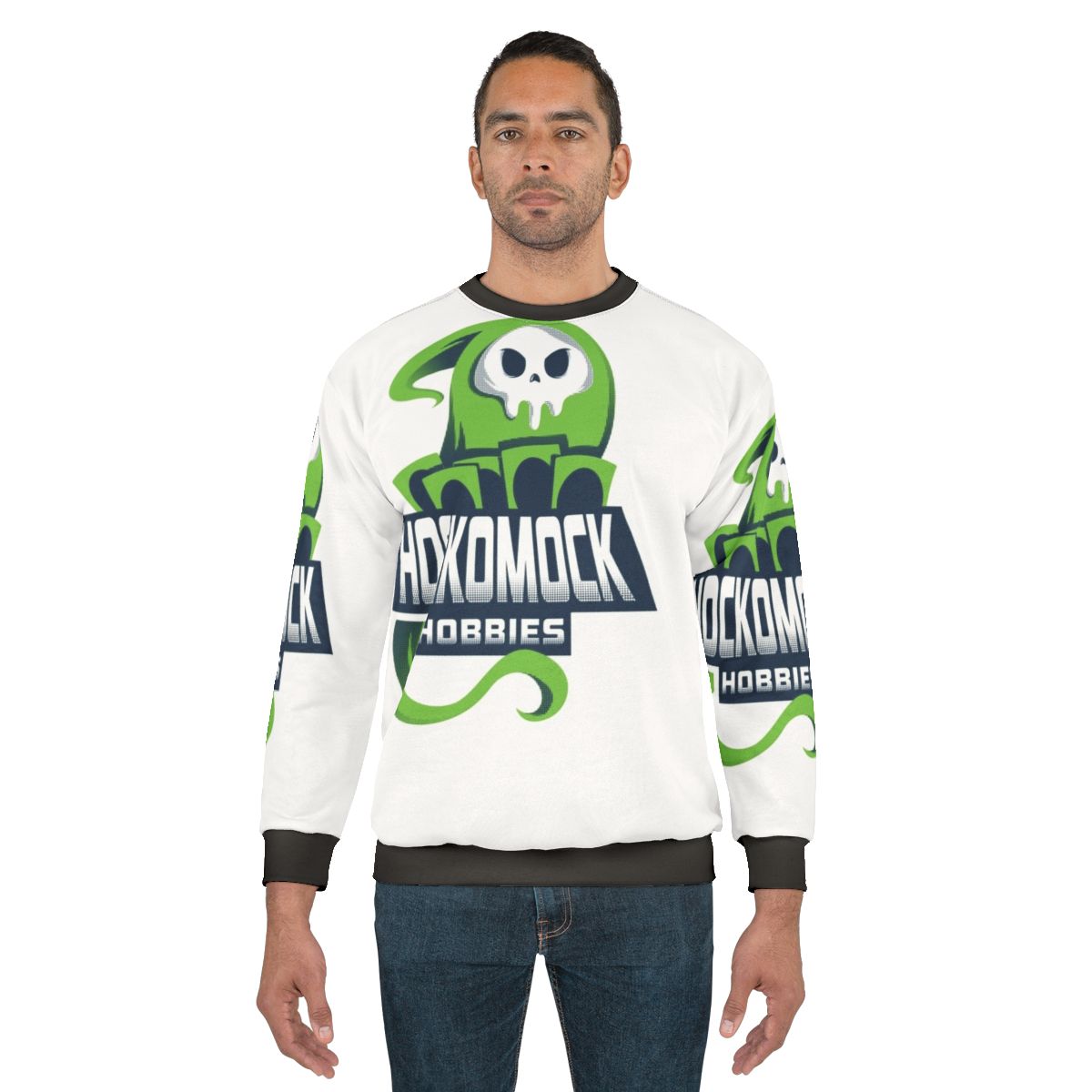 Hockomock Hobbies Logo Sweatshirt for Magic the Gathering Fans and Nerds