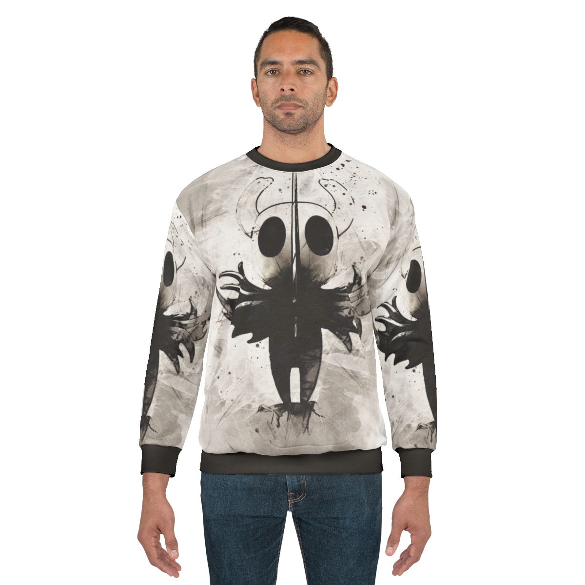 Hollow Knight Sweatshirt with Watercolor Painting