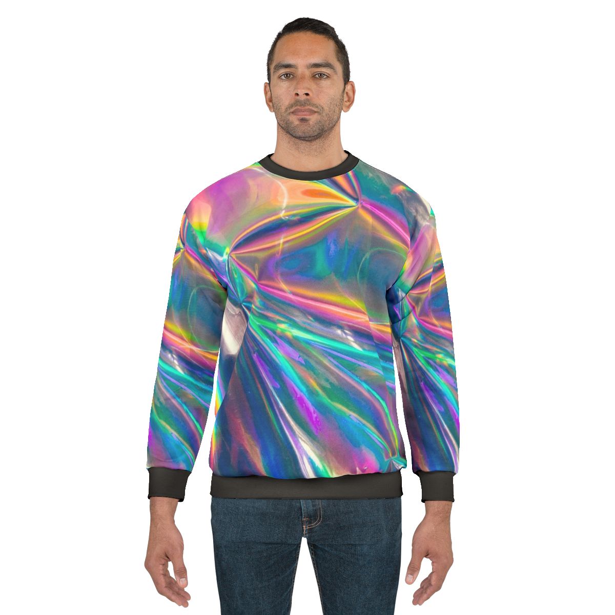 Colorful high-quality holographic sweatshirt
