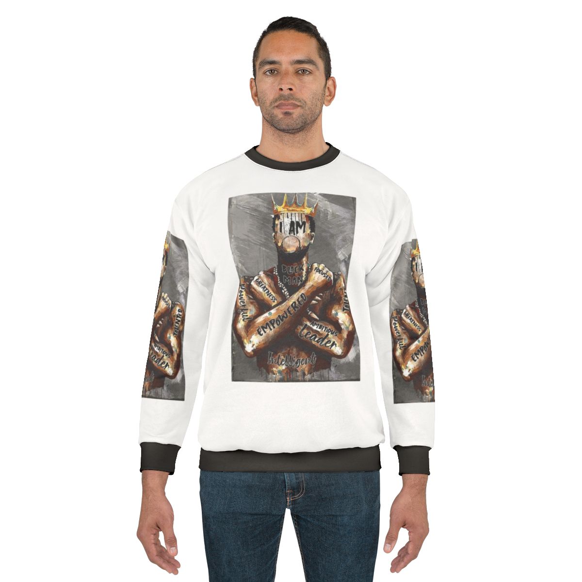 Black Man Black King Vintage-Inspired Sweatshirt