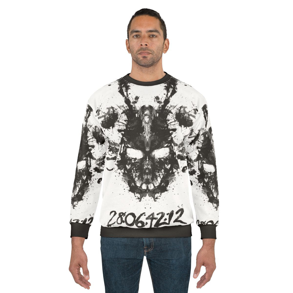 Donnie Darko inspired sweatshirt with imaginary inkblot graphic design