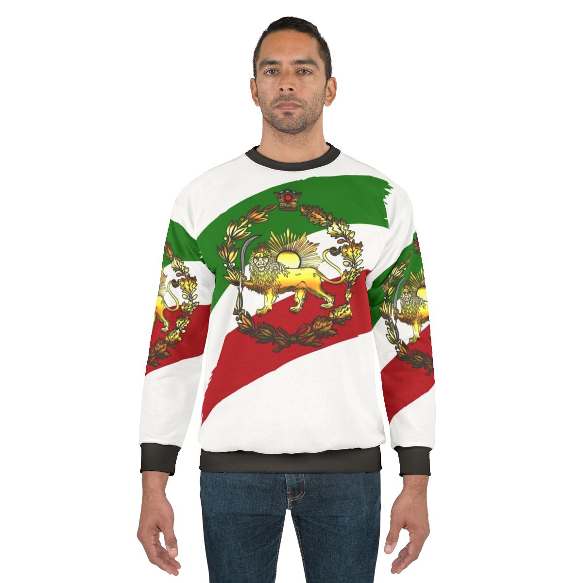 Iran Pahlavi Flag Sweatshirt with Lion and Crown