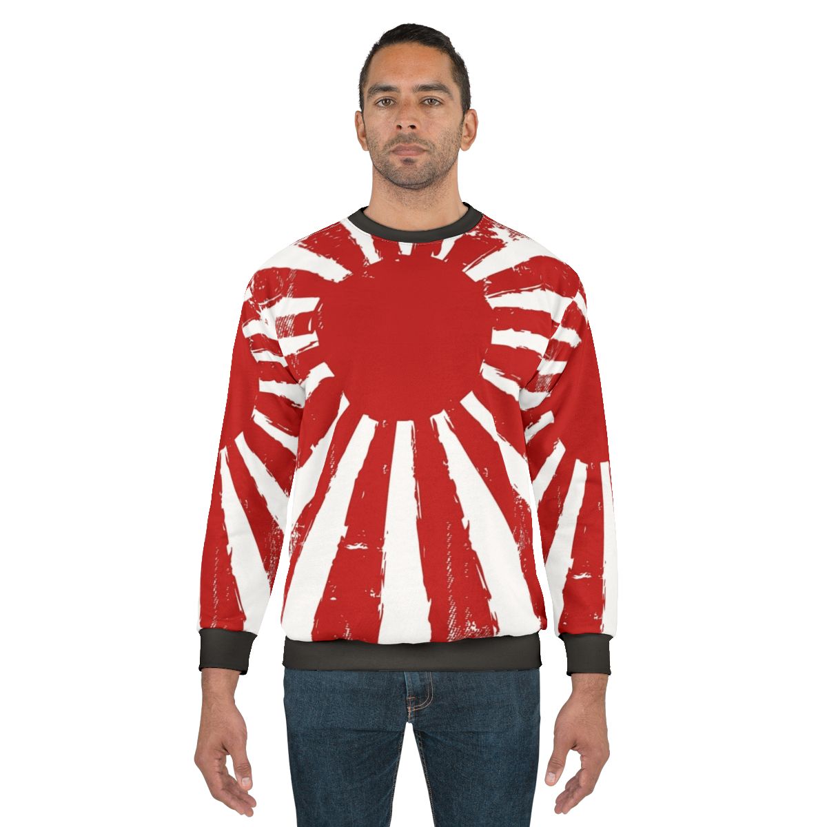 Japanese Rising Sun Sweatshirt with Mount Fuji Design