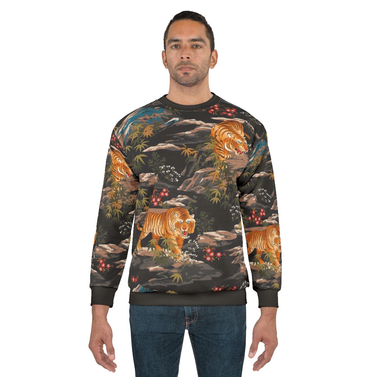 Vintage Japanese Tiger Floral Sweatshirt