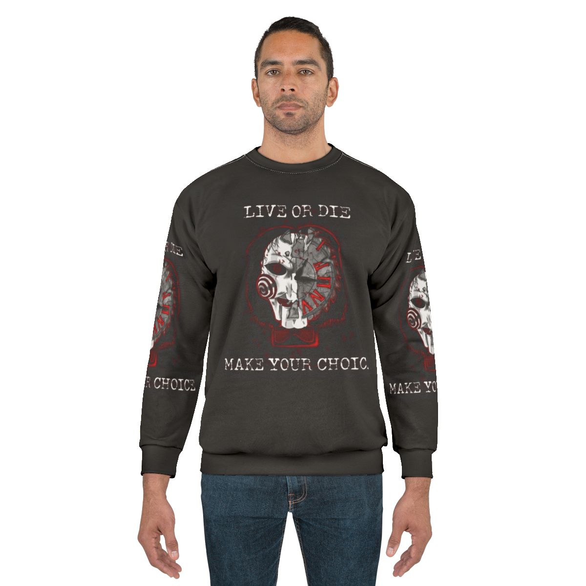 Jigsaw Saw Horror Fan Art Sweatshirt