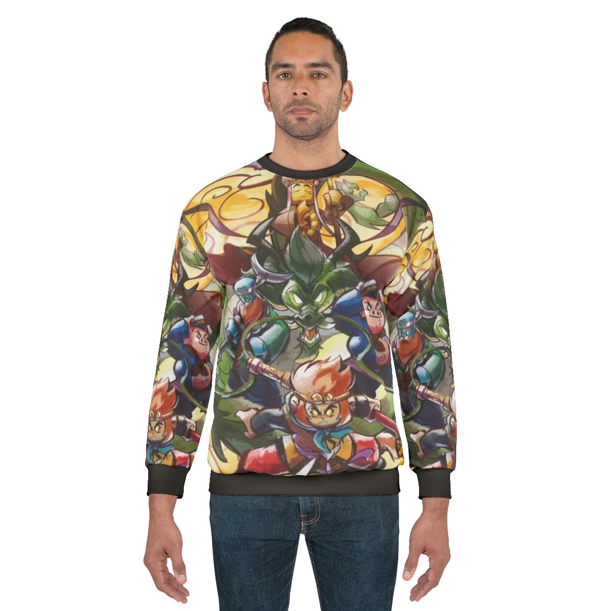 Monkie Kid Inspired Sweatshirt with Sun Wukong Graphics