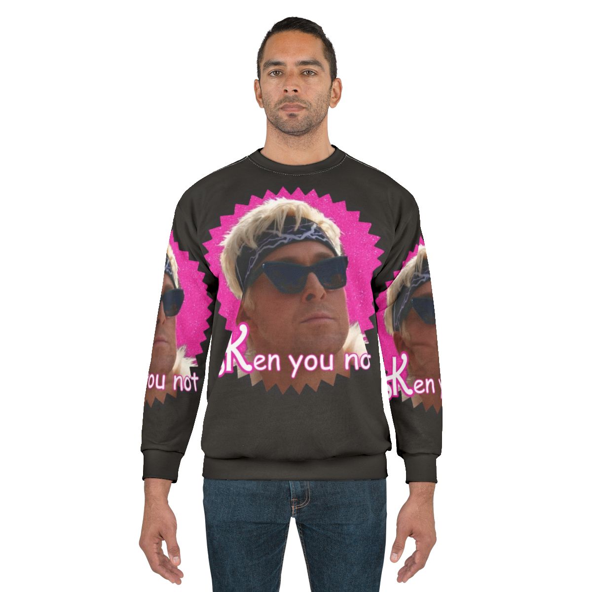 "Funny meme parody sweatshirt with text 'Ken You Not'"