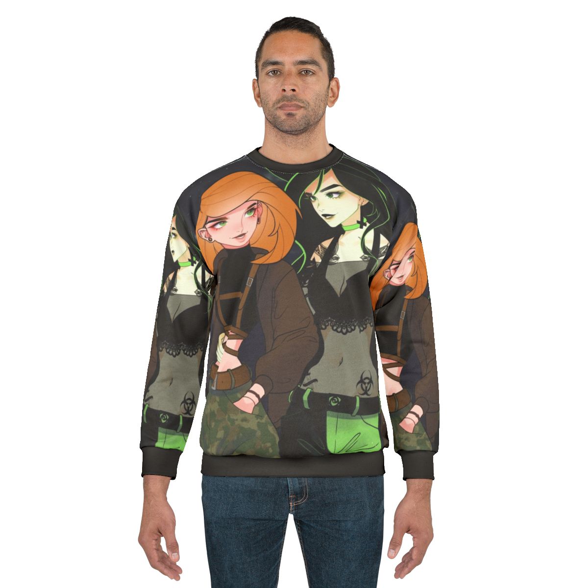 Kim Shego anime lesbian grunge couple sweatshirt