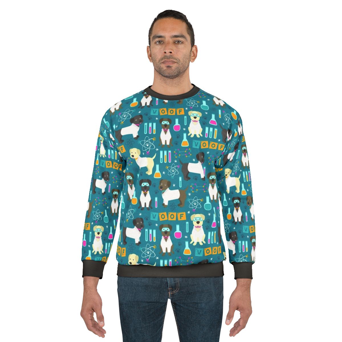 Lab Assistant Sweatshirt with Science and Nerd Designs