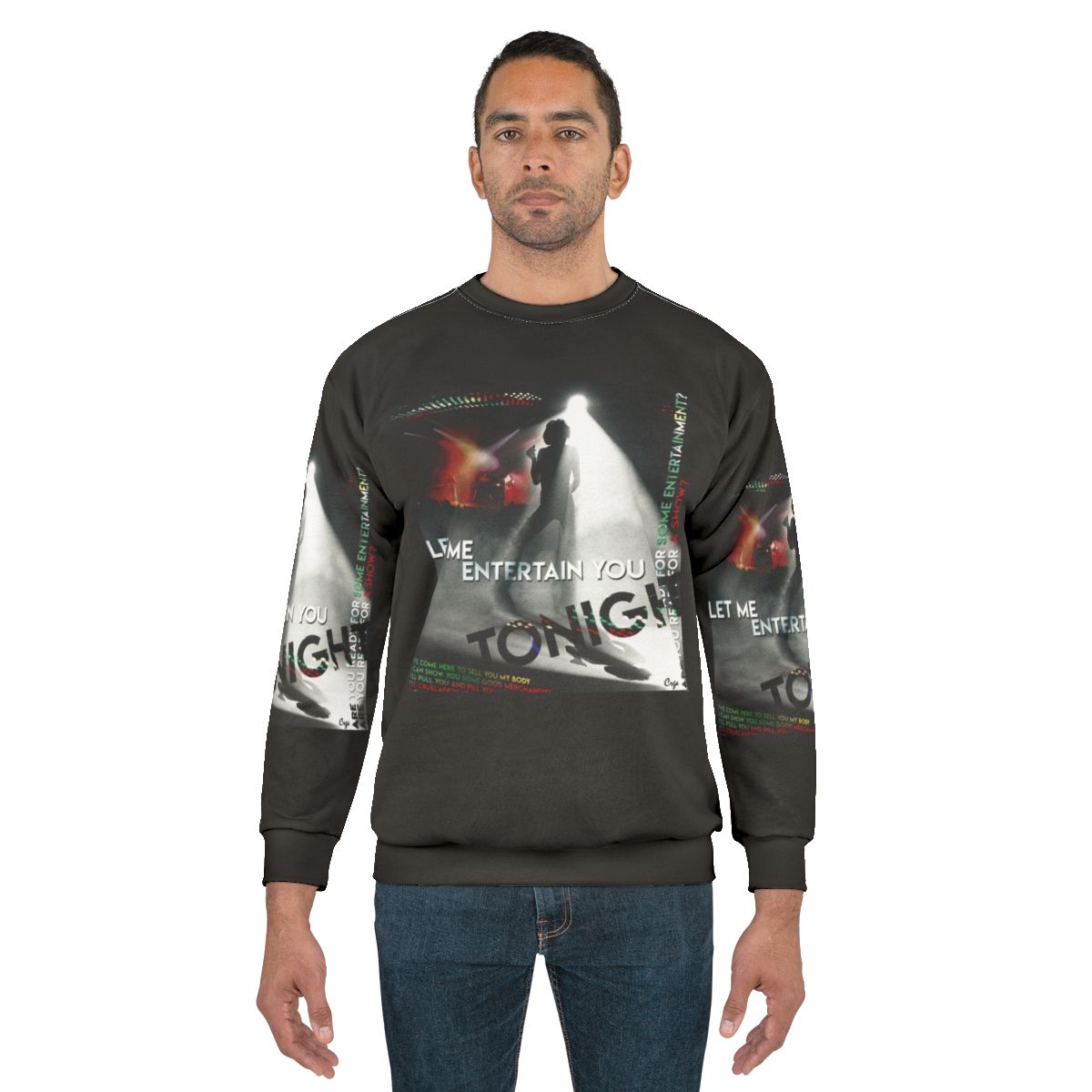 Retro 70s "Let Me Entertain You" Music Lyrics Sweatshirt