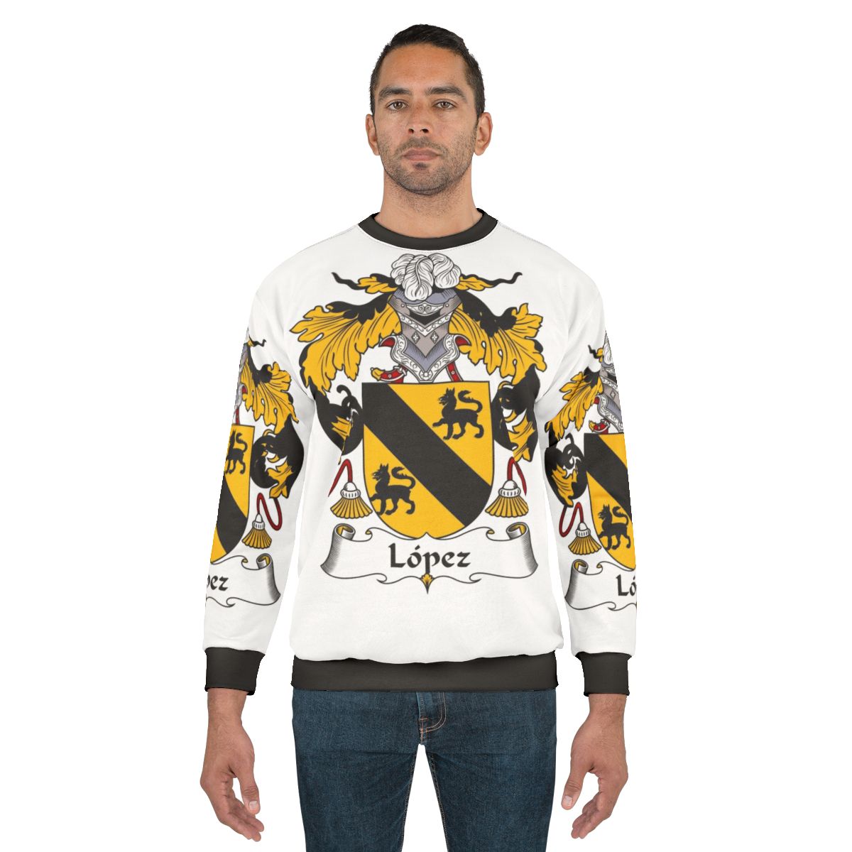 Spanish Heritage Lopez Coat of Arms Family Crest Sweatshirt