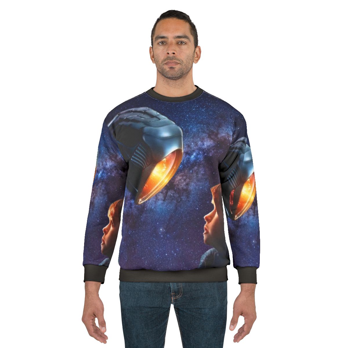 Lost in Space Sci-Fi Sweatshirt with Retro Futuristic Design