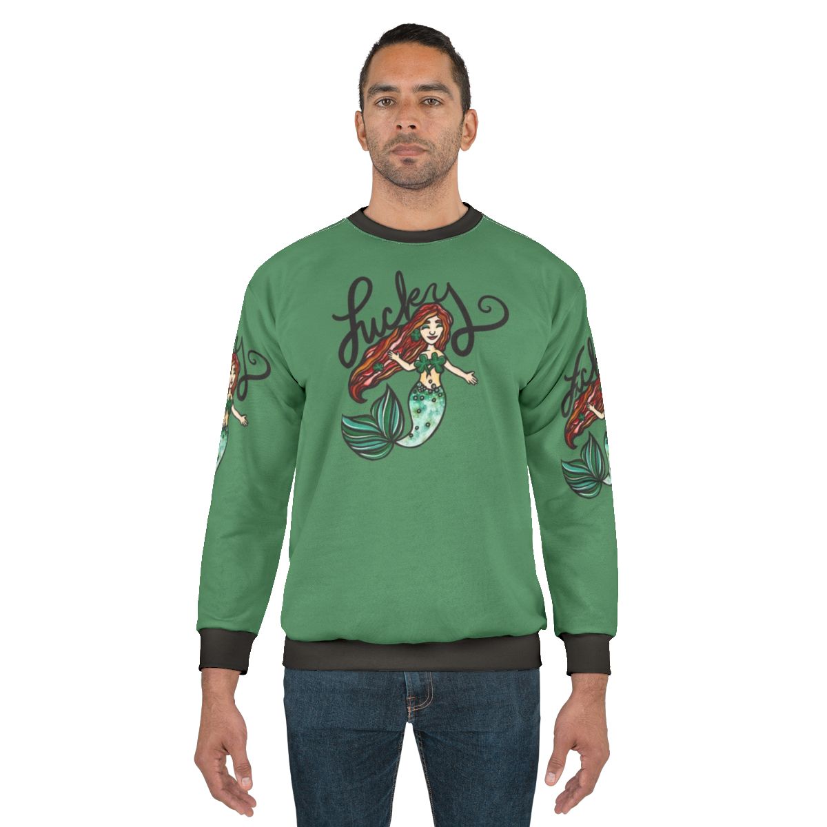 Lucky Mermaid Sweatshirt featuring a cute mermaid design