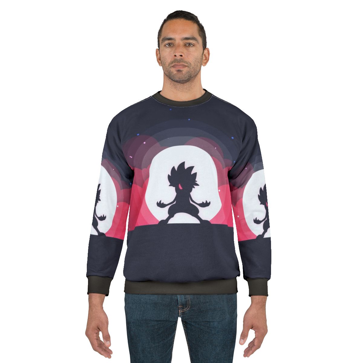 Lycanroc Pokemon Sweatshirt with Moon Design