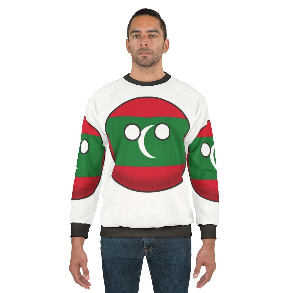 Maldivian Countryball Sweatshirt featuring the flag of Maldives
