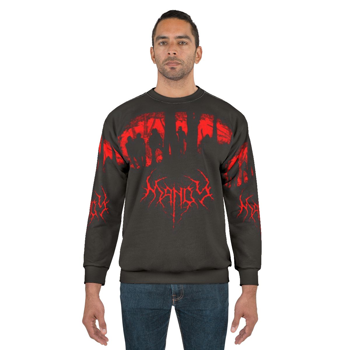Mandy Nic Cage Horror Movie Psychedelic 70s Sweatshirt