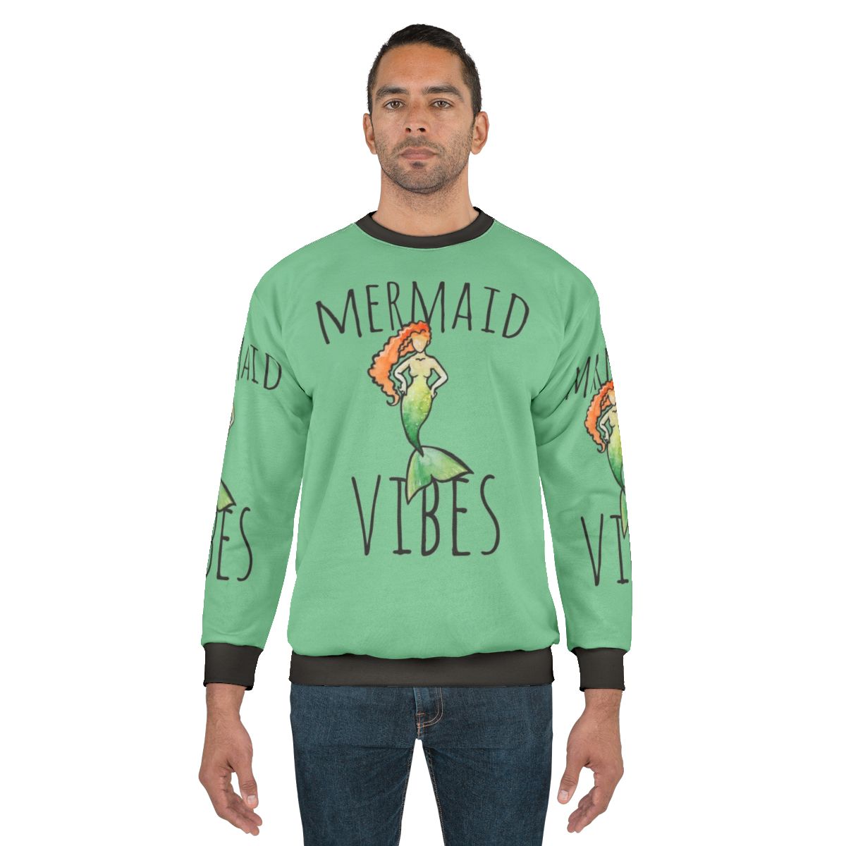 Mermaid Vibes Cozy Summer Sweatshirt