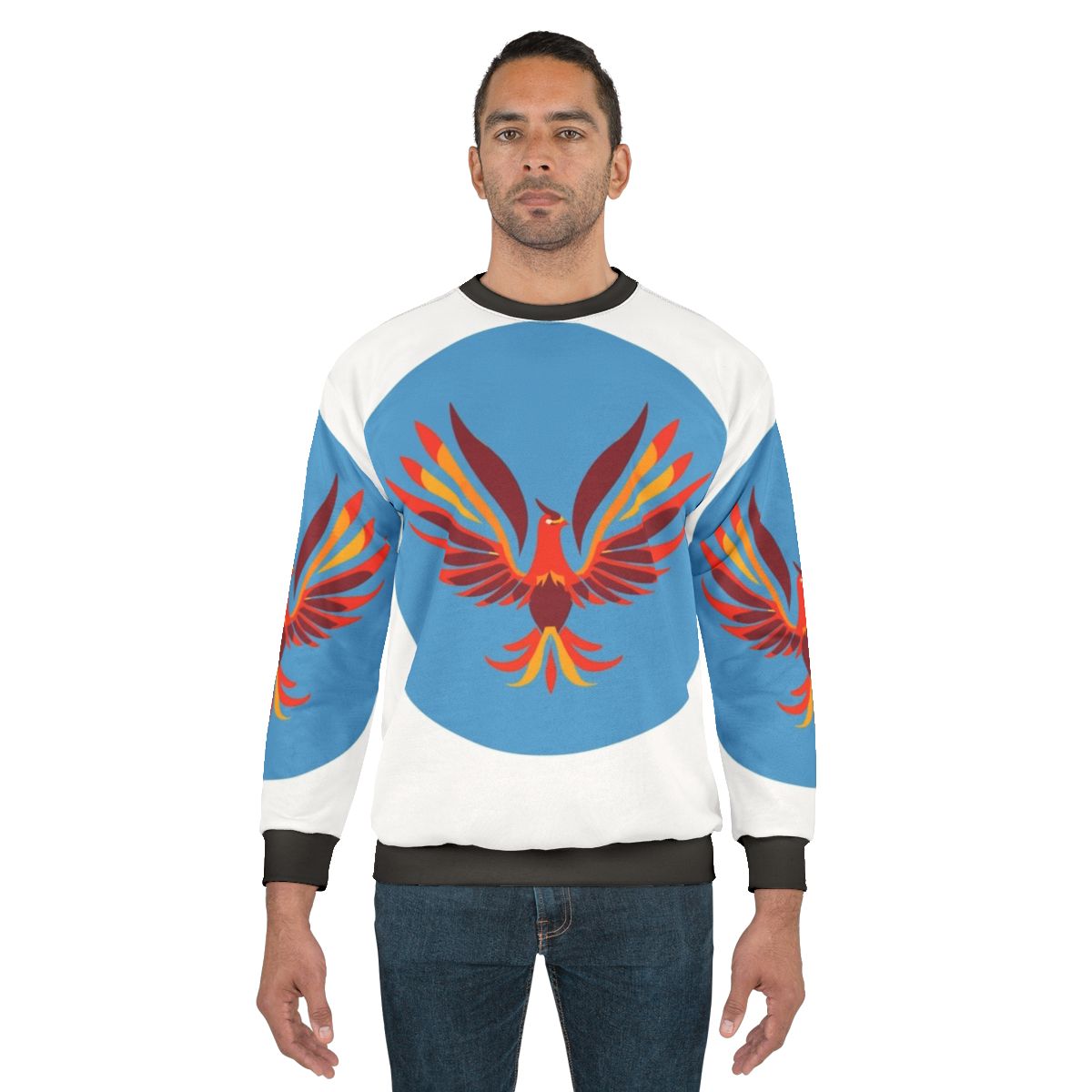 Mid century modern phoenix legendary animals sweatshirt