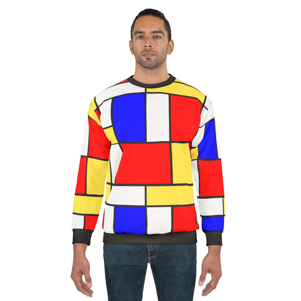Mod 60s Mondrian Style Abstract Sweatshirt