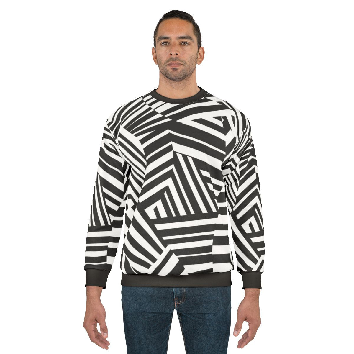 Modern minimalist dazzle camouflage sweatshirt
