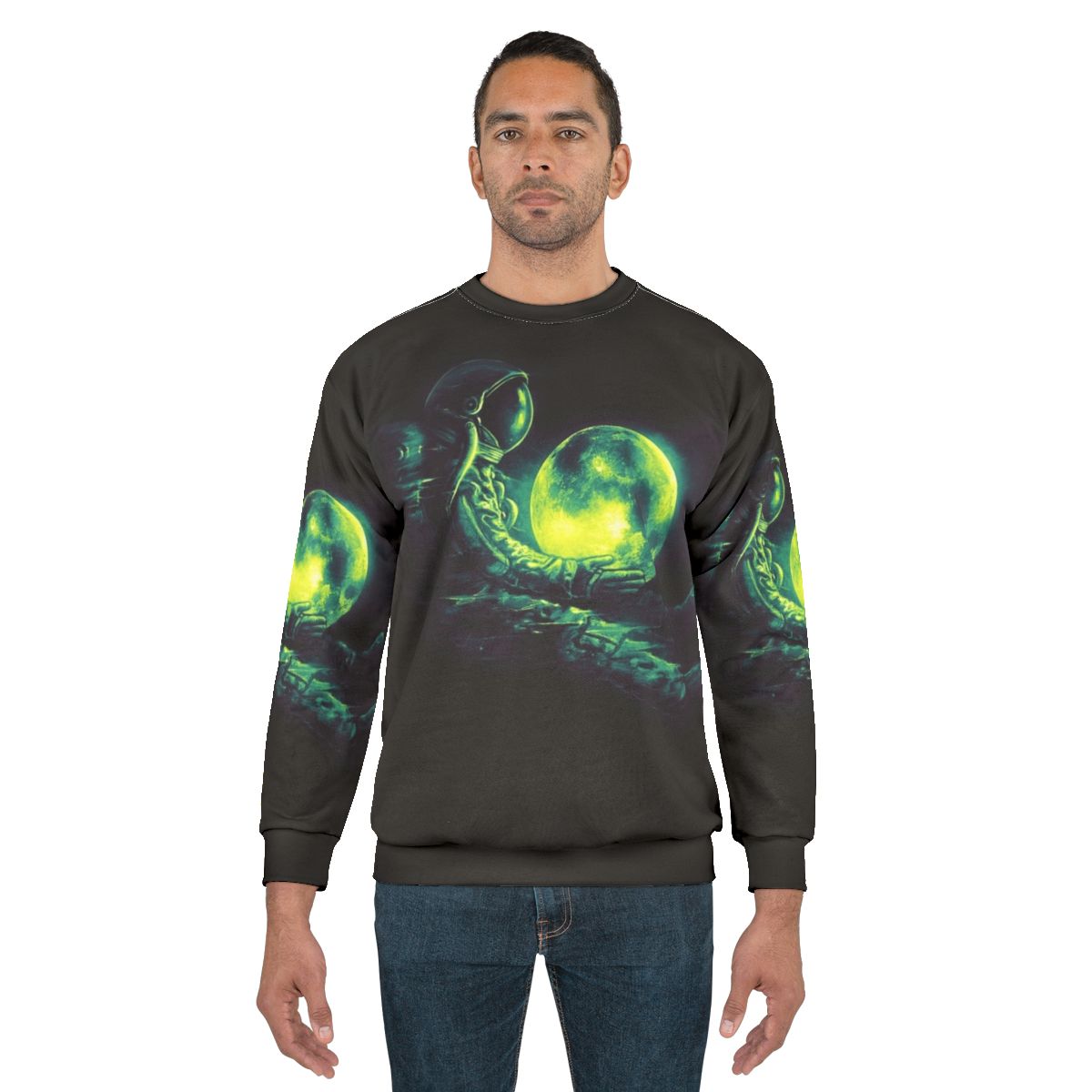 Cosmic moon play sweatshirt with space and galaxy design