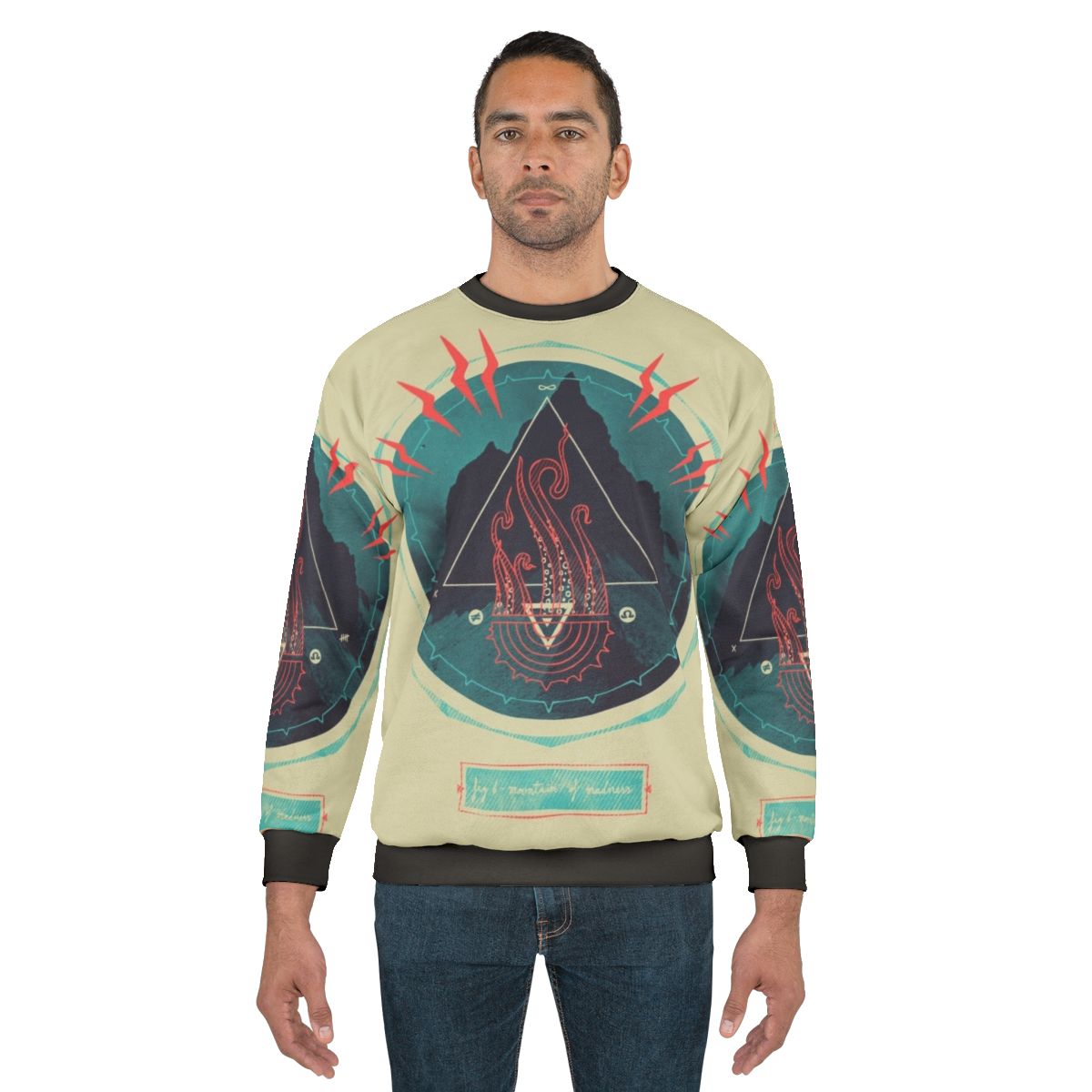 Lovecraft-inspired 'Mountain of Madness' abstract sweatshirt