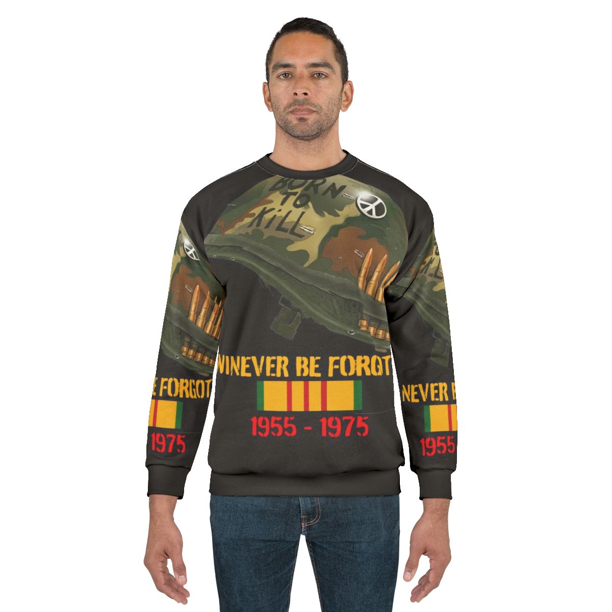 Never Forgotten Military Veteran Memorial Tribute Sweatshirt