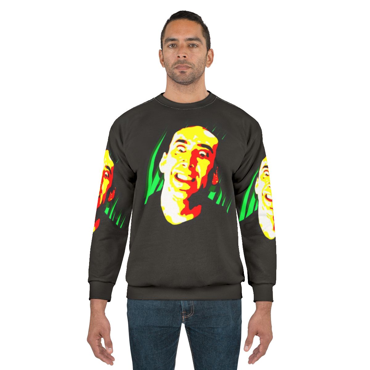 Nicolas Cage Creepy Smile Sweatshirt