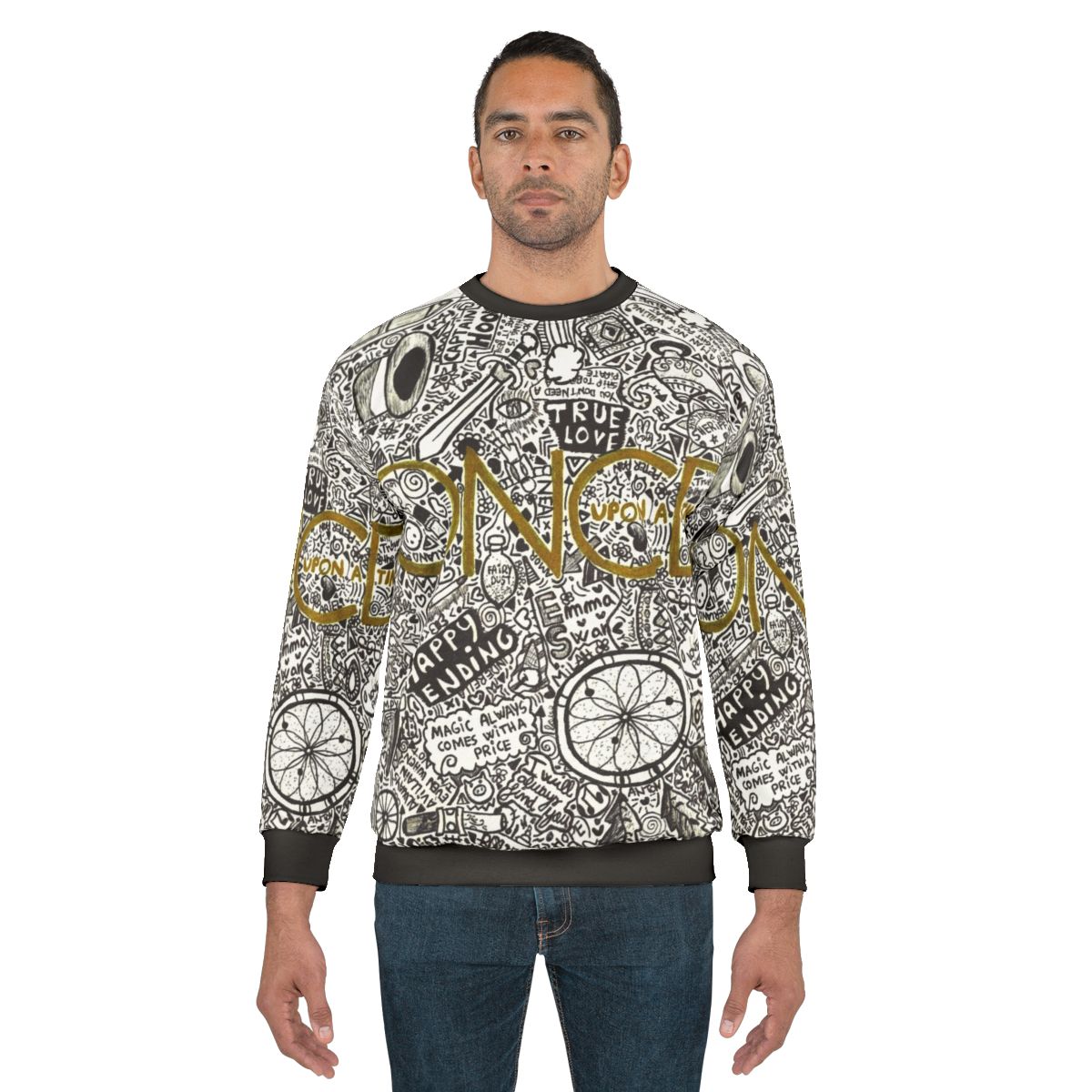 Once Upon a Time Sweatshirt featuring TV show characters and fantasy elements